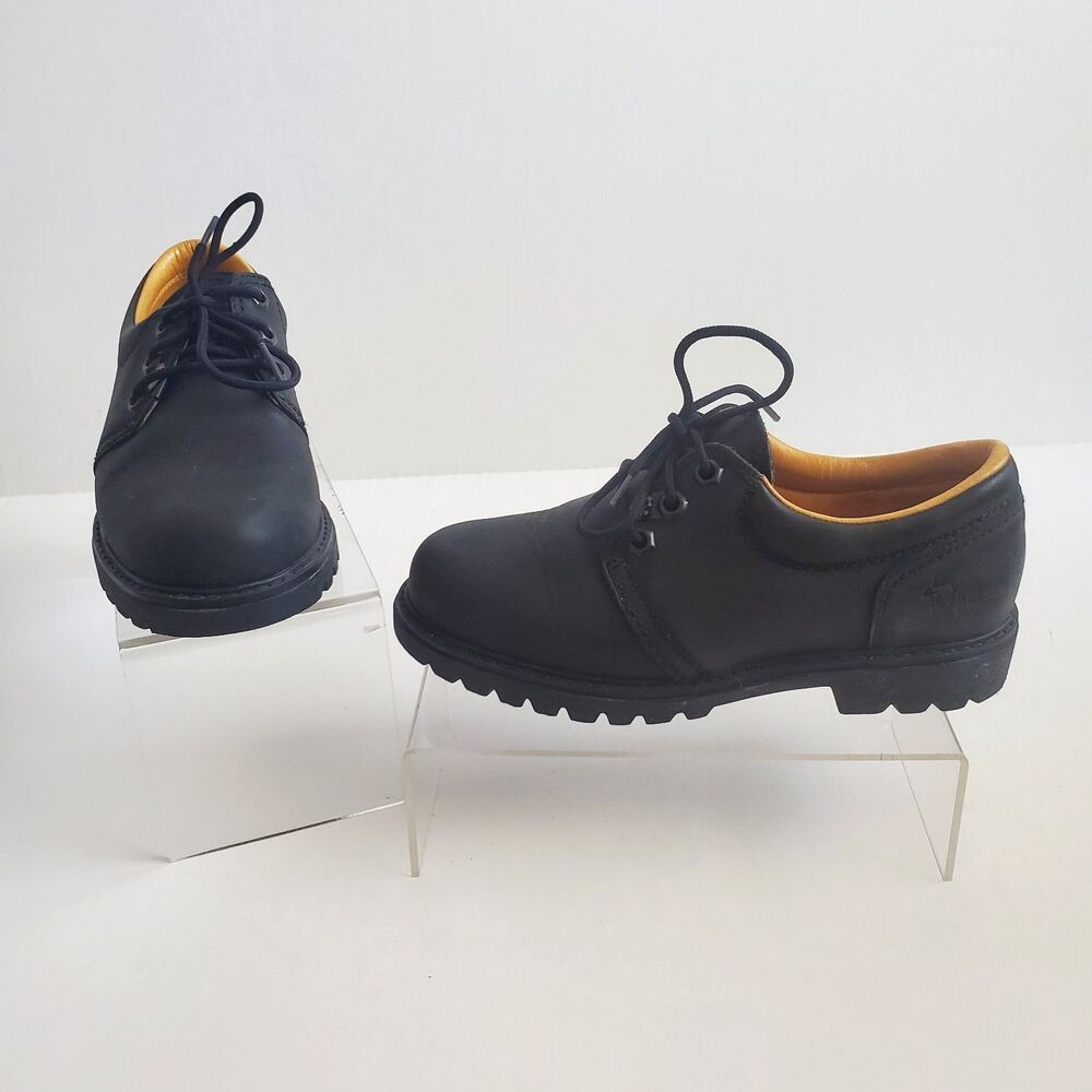 Panama Jack Women’s Leather Shoes EU 37 US 7 Black Waterproof Derby Shoes